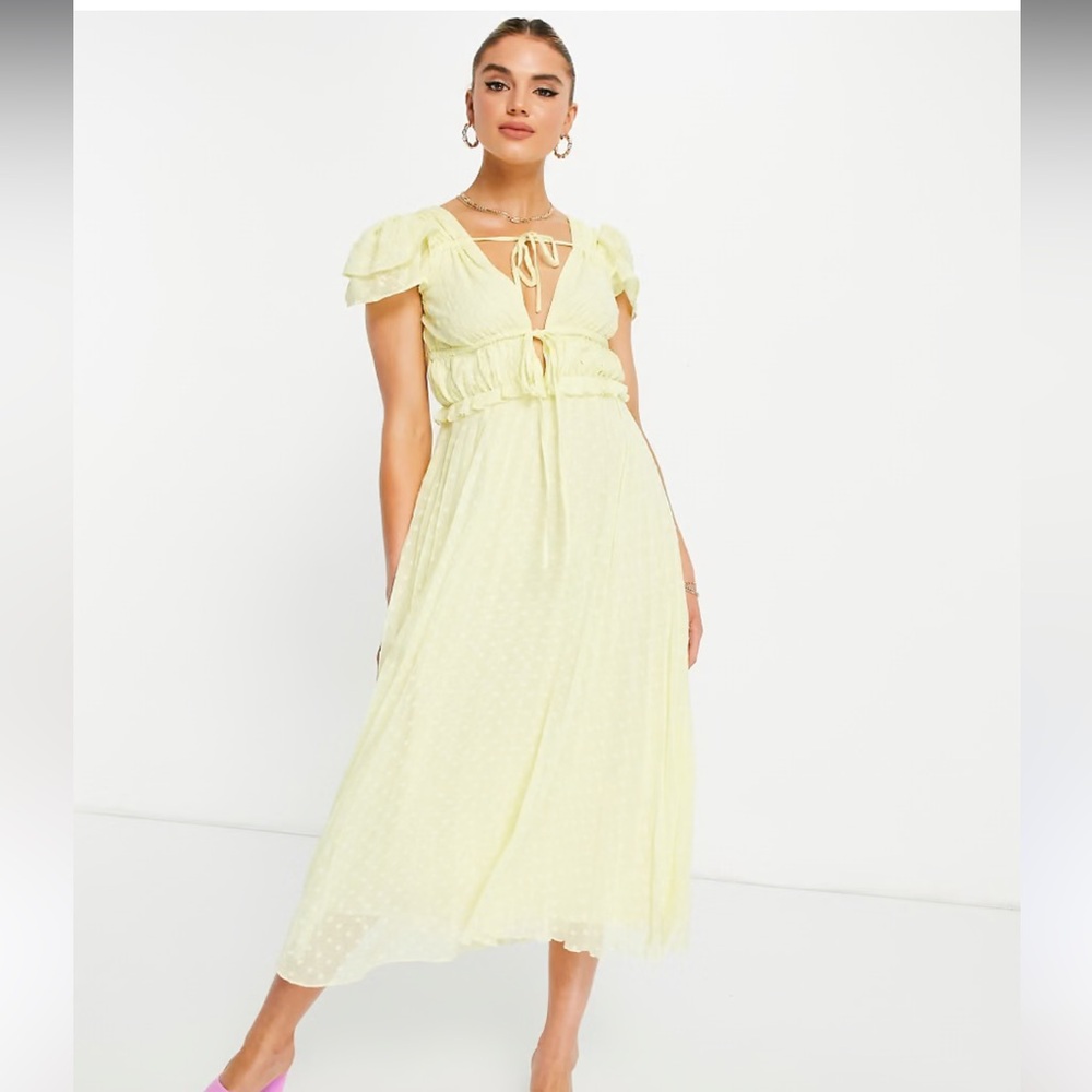 Yellow Midi Dress from ASOS